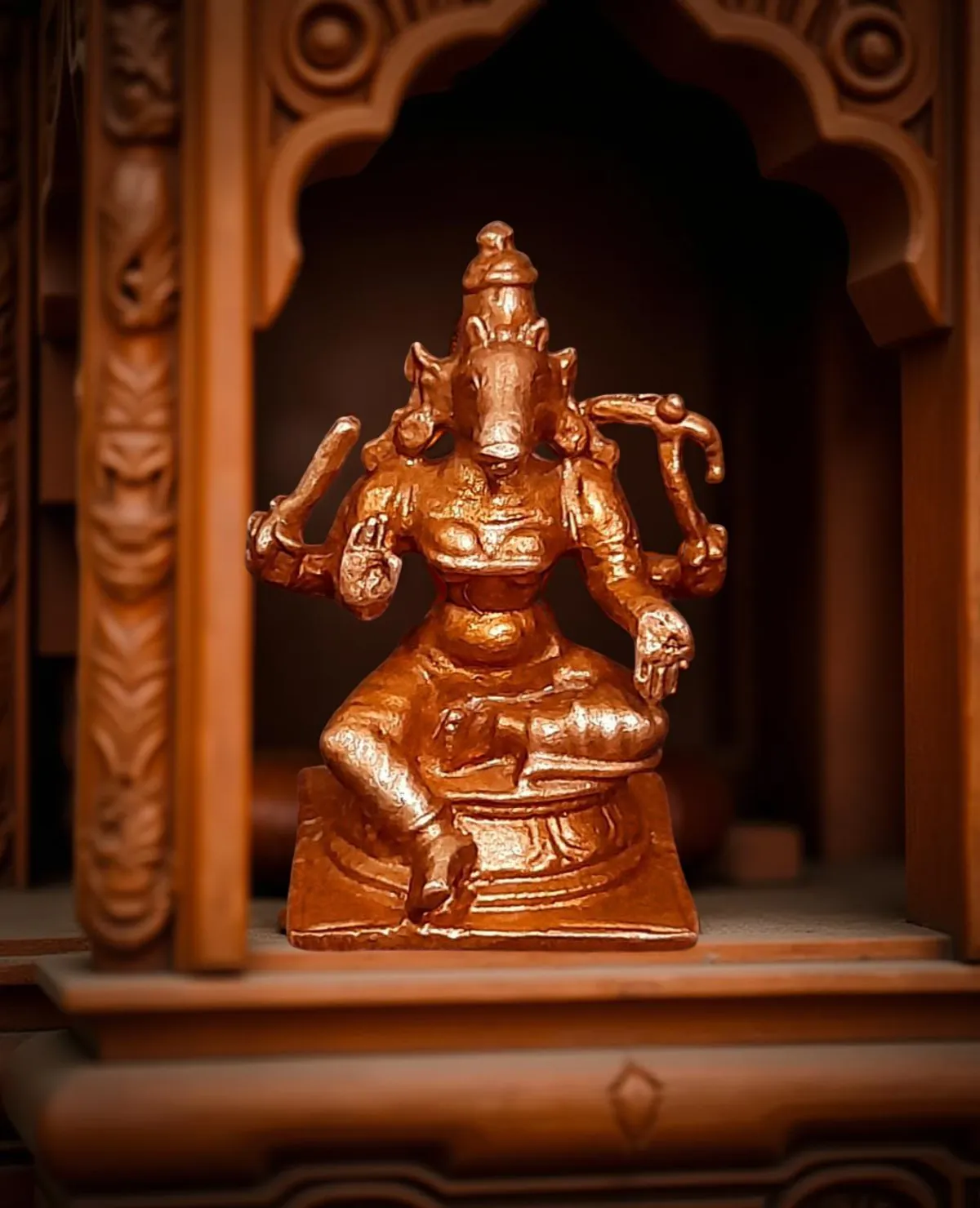 Searchers Paradise Kambi Kolam Rangoli Stencil Wooden, (5x5 Inches) Pack of 1 Piece